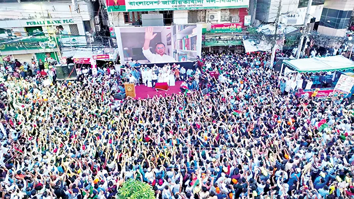 জনতার জোয়ার: অন্তর্বর্তী সরকারকে ব্যর্থ হতে দেয়া যাবে না: তারেক রহমান