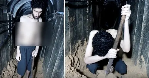 নিজের কবর নিজেই খুঁড়ছেন ইসরাইলি এক জিম্মি