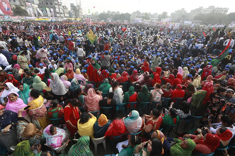 বিএনপি’র ঢাকা বিভাগীয় গণসমাবেশ কমলাপুর থেকে যাত্রাবাড়ী জনস্রোত