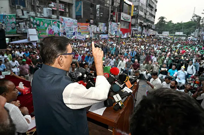 ঢাকা অবরোধ করতে এলে শাপলা চত্বরের চেয়ে করুণ পরিণতি হবে: যুবলীগের সমাবেশে ওবায়দুল কাদের